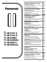 Panasonic TY-SP37P4-S Operating Instructions Manual предпросмотр