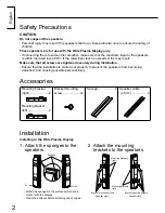 Предварительный просмотр 2 страницы Panasonic TY-SP37P4-S Operating Instructions Manual