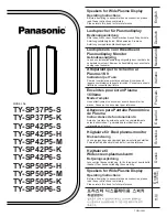 Preview for 1 page of Panasonic TY-SP37P5-K Operating Instructions Manual