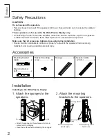 Preview for 2 page of Panasonic TY-SP37P5-K Operating Instructions Manual