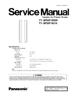 Предварительный просмотр 1 страницы Panasonic TY-SP58P10CK Service Manual