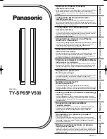 Предварительный просмотр 1 страницы Panasonic TY-SP65PV500 Installation Instructions Manual