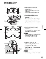 Предварительный просмотр 21 страницы Panasonic TY-SP65PV600 Installation Instructions Manual