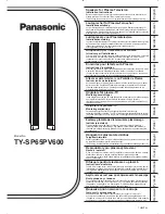 Предварительный просмотр 1 страницы Panasonic TY-SP65PV600 User Manual