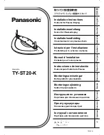 Panasonic TY-ST20-K Installation Instructions Manual preview