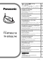 Panasonic TY-ST32L7-K Installation Instructions Manual preview