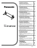 Panasonic TY-ST42PX5W Installation Instructions Manual preview