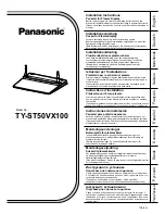 Предварительный просмотр 1 страницы Panasonic TY-ST50VX100 Installation Instructions Manual