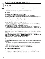 Предварительный просмотр 2 страницы Panasonic TY-ST50VX100 Installation Instructions Manual