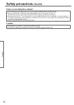 Предварительный просмотр 12 страницы Panasonic TY-ST55PE9 Operating Instructions Manual