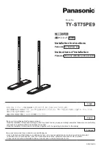 Panasonic TY-ST75PE9 Installation Instructions Manual предпросмотр