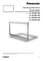 Panasonic TY-TP42P10S - Touch-screen - Wired Operating Instructions Manual preview