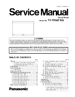 Panasonic TY-TP42P10S - Touch-screen - Wired Service Manual preview