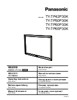 Panasonic TY-TP65P30K  () Operating Instructions Manual предпросмотр