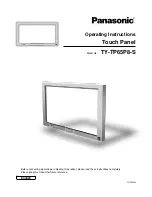 Panasonic TY-TP65P8-S - Touch-screen - Wired Operating Instructions Manual preview