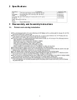 Preview for 3 page of Panasonic TY-WK32GRW Service Manual