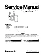 Preview for 1 page of Panasonic TY-WK32LR2W Service Manual