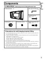 Предварительный просмотр 3 страницы Panasonic TY-WK42PR2W Fitting Instructions Manual