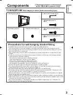 Предварительный просмотр 3 страницы Panasonic TY-WK42PV4W Installation Instructions Manual