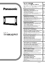 Panasonic TY-WK42PV7 Installation Instructions Manual preview