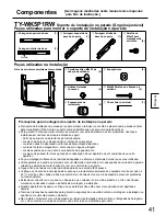 Предварительный просмотр 41 страницы Panasonic TY-WK5P1RW Fitting Instructions Manual