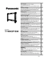 Preview for 1 page of Panasonic TY-WK5P1SW Fitting Instructions Manual