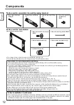 Preview for 12 page of Panasonic TY-WK65PR20 Installation Instructions Manual