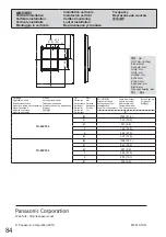 Preview for 84 page of Panasonic TY-WK65PR20 Installation Instructions Manual