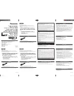 Preview for 1 page of Panasonic TY-WL20U Operating Instructions