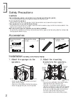 Предварительный просмотр 2 страницы Panasonic TYSP50P8WK - Speakers For 50IN Plasma... Installation Instructions Manual