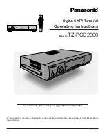 Panasonic TZ-PCD2000 Operating Instructions Manual preview