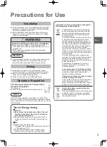 Предварительный просмотр 5 страницы Panasonic U-100PE1E5A Operating Instructions Manual