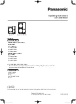 Предварительный просмотр 1 страницы Panasonic U-100PZH2R5 Operating Instructions Manual