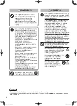 Предварительный просмотр 4 страницы Panasonic U-100PZH2R5 Operating Instructions Manual