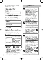 Предварительный просмотр 2 страницы Panasonic U-10MF3E8 Operating Instructions Manual