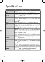 Предварительный просмотр 54 страницы Panasonic U-10MF3E8 Operating Instructions Manual