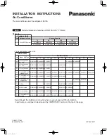 Предварительный просмотр 1 страницы Panasonic U-120ME2U9 Installation Instructions Manual