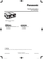 Предварительный просмотр 1 страницы Panasonic U-180PE2R8A Operating Instructions Manual