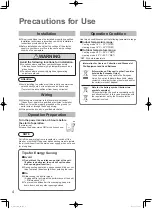 Предварительный просмотр 4 страницы Panasonic U-180PE2R8A Operating Instructions Manual