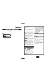 Preview for 3 page of Panasonic U-200PE1E8 Installation Instructions Manual