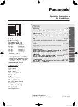Panasonic U-4LE2H4 Operating Instructions Manual preview