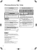 Preview for 4 page of Panasonic U-4LE2H4 Operating Instructions Manual