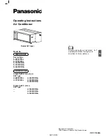 Предварительный просмотр 1 страницы Panasonic U-60PE1R5A Operating Instructions Manual