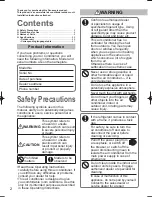 Preview for 2 page of Panasonic U-8LE1E8 Operating Instructions Manual