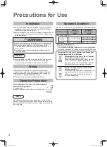 Предварительный просмотр 4 страницы Panasonic U-8LE1R8 Operating Instructions Manual