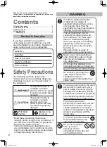 Preview for 2 page of Panasonic U-8MF3R7 Operating Instructions Manual