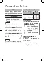 Preview for 4 page of Panasonic U-8MF3R7 Operating Instructions Manual