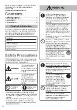 Preview for 2 page of Panasonic U-8MS3H7 Operating Instructions Manual