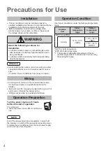 Preview for 4 page of Panasonic U-8MS3H7 Operating Instructions Manual