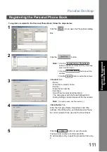 Preview for 111 page of Panasonic UF 4000 - Laser Fax B/W Software Instruction Manual